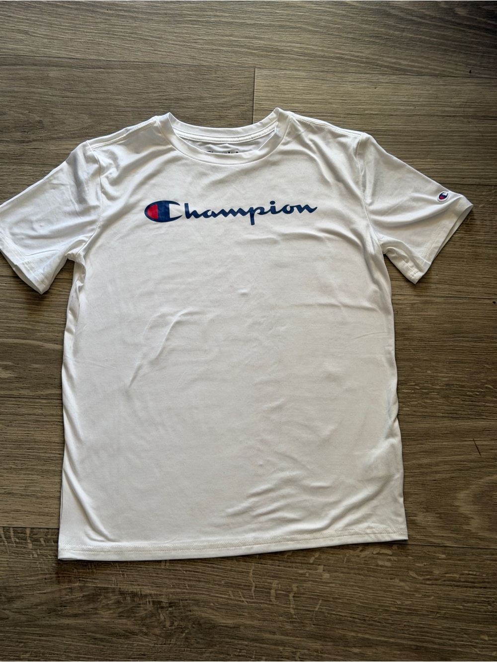 Champion Kids White Logo Crewneck T-Shirt